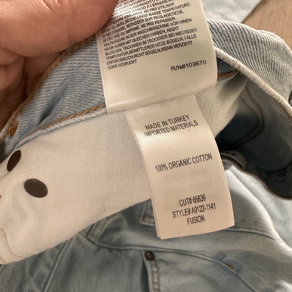 Agolde 100% Cotton Low Rise Baggy Fusion Jeans in Ceremony - Picture 7 of 11
